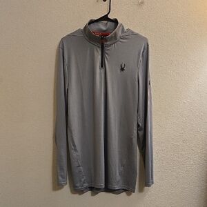 Spyder Active Gray Pullover with Red Accents - Large